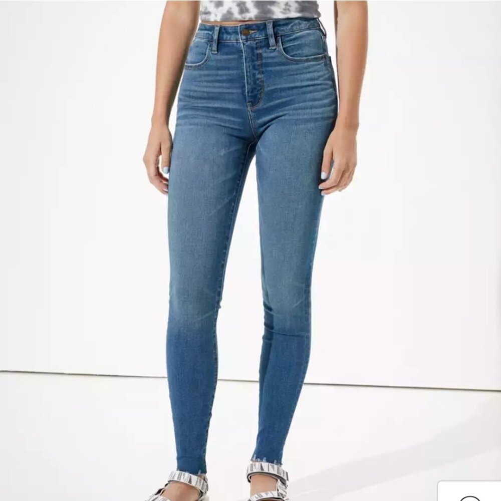 American Eagle The Dream Jean super high rise skinny jeans size 0 Long